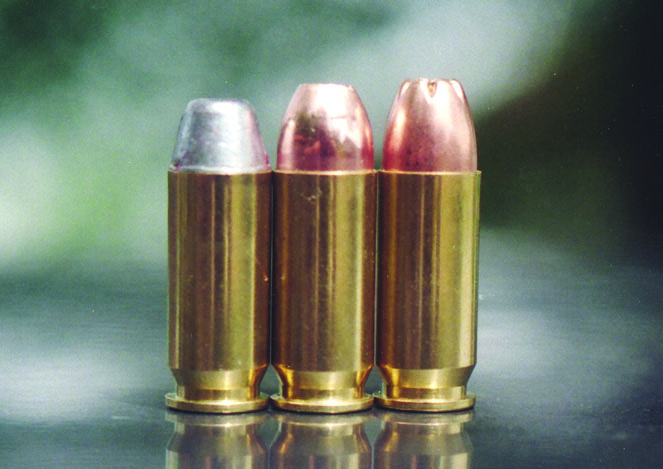 The “foreign” 9mm Largo cartridge gave good results with a variety of loadings, including those using the 122-grain Magnus flatpoint, the Nosler 115-grain JHP and the Zero 115-grain JHP.